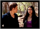 Vampire Diaries, Paul Wesley, Pamiętniki wampirów, Nina Dobrev